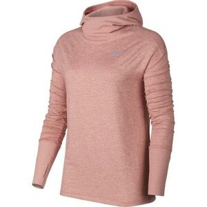 NIKE‎ Heathered Pink Element Pullover Hoodie Active Running Workout Size Small